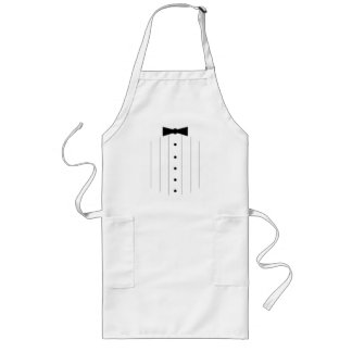 Zwarte Stropdas Tuxedo Lang Schort