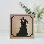 Zwarte Stropdas Valentijn Dance Party Invitation Kaart (Staand voorkant)