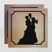 Zwarte Stropdas Valentijn Dance Party Invitation Kaart (Voorkant / Achterkant)