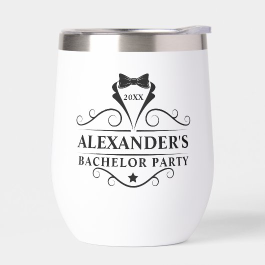 Zwarte Stropdas van Bachelor Party (Links)