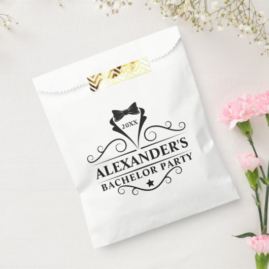 Zwarte Stropdas van Bachelor Party Bedankzakje (Gezegeld)