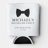 Zwarte Stropdas van Bachelor Party Blikjeskoeler (Voorkant)