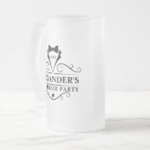 Zwarte Stropdas van Bachelor Party Matglas Bierpul (Voorkant links)