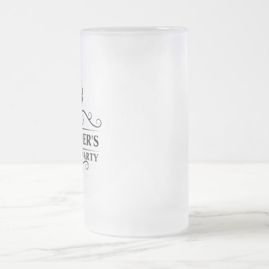 Zwarte Stropdas van Bachelor Party Matglas Bierpul (Center)