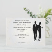 Zwarte Stropdas voor kerstfeestjes Kaart (Staand voorkant)