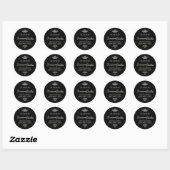 Zwarte Stropdassen Envelop Stickers (Vel)