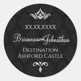 Zwarte Stropdassen Envelop Stickers