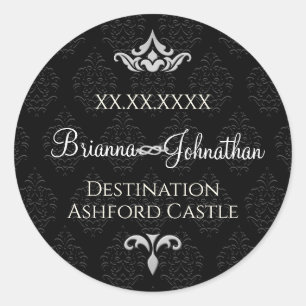 Zwarte Stropdassen Envelop Stickers