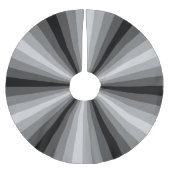 Zwarte-structuurrok met optische illusie kerstboom rok (Voorkant)