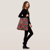 Zwarte Suiker een Schedel Crossbody Tas (Op model)