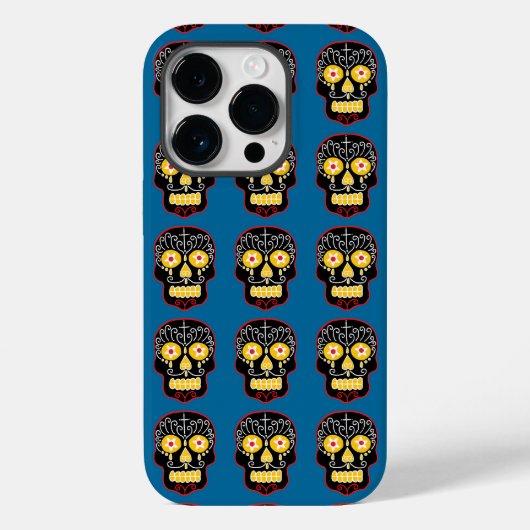 Zwarte Suiker Schedel Case-Mate iPhone Case (Achterkant)