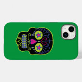 Zwarte Suiker Schedel Case-Mate iPhone Hoesje (Achterkant (horizontaal))