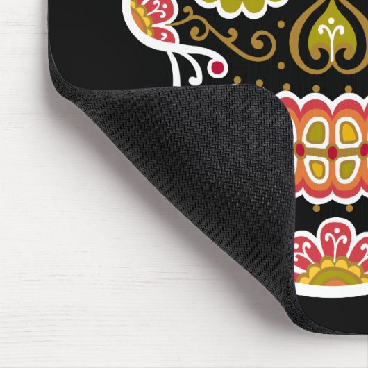 Zwarte Suiker Schedel Muismat (Hoek)