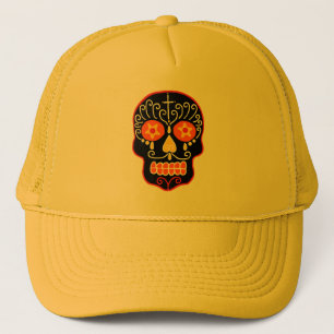Zwarte Suiker Schedel Trucker Pet