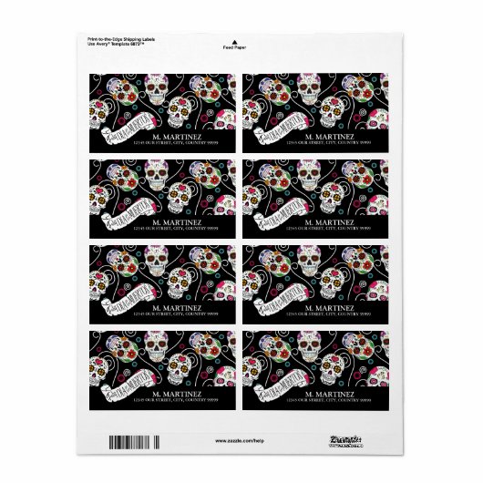 Zwarte Suikerhuid en Zwemelen ID725 Etiket (Full Sheet)