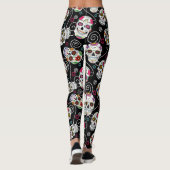 Zwarte Suikerhuid en Zwemelen ID725 Leggings (Achterkant)