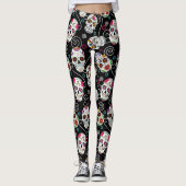 Zwarte Suikerhuid en Zwemelen ID725 Leggings (Voorkant)