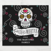 Zwarte Suikerhuid en Zwemelen ID725 Sparkling Wijnetiket (Enkel label)