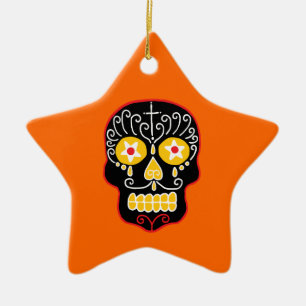 Zwarte Suikerhuid Keramisch Ornament