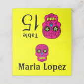 Zwarte Suikerhuid Plaatskaartje (Buitenkant ongevouwen)