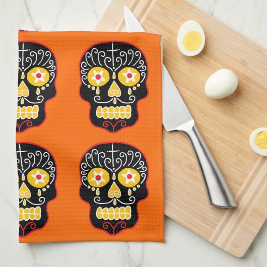 Zwarte Suikerhuid Theedoek (Quarter Fold)