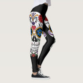 Zwarte Suikerschedel Leggings (Rechts)