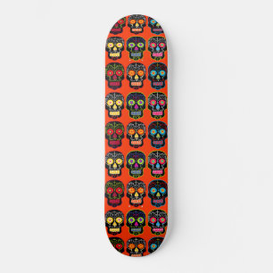 Zwarte suikerschedel persoonlijk skateboard