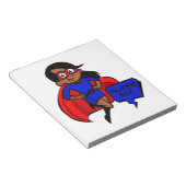 zwarte super mama notitieblok (Schuin)