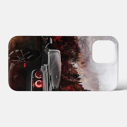 zwarte superauto's Case-Mate iPhone case (Achterkant (horizontaal))