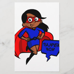 zwarte supermoeder briefpapier