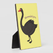 Zwarte-swaanillustratie cartoon fotoplaat (Zijkant)