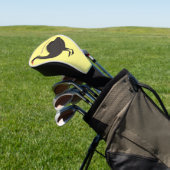 Zwarte-swaanillustratie cartoon golfheadcover (Insitu)