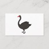 Zwarte-swaanillustratie cartoon visitekaartje (Achterkant)