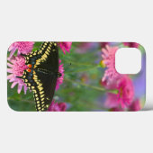 Zwarte Swallowtail Butterfly op donkerroze ventila Case-Mate iPhone Case (Achterkant (horizontaal))
