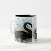 ZWARTE SWAN-MOK TWEEKLEURIGE KOFFIEMOK (Voorkant links)