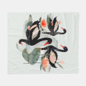 Zwarte swans fleece deken (Voorkant (Horizontaal))