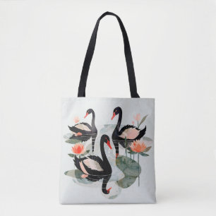 Zwarte swans tote bag