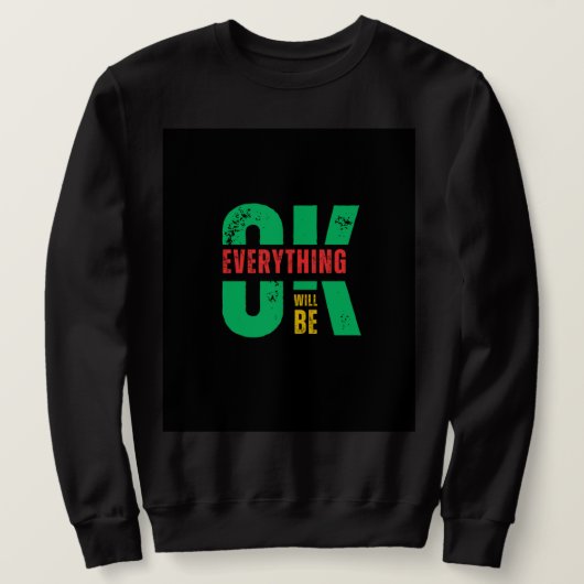 Zwarte sweatshirt met lange mouwen (Design voorkant)