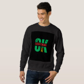 Zwarte sweatshirt met lange mouwen (Voorkant volledig)