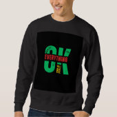 Zwarte sweatshirt met lange mouwen (Voorkant)