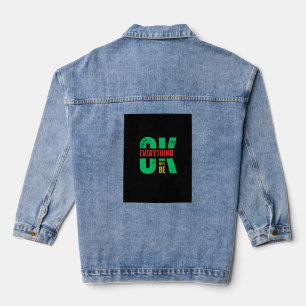 Zwarte sweatshirt met lange mouwen denim jacket