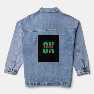Zwarte sweatshirt met lange mouwen denim jacket