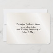 Zwarte Swirl & Parel 30e huwelijksjubileum foto Kaart (Achterkant)