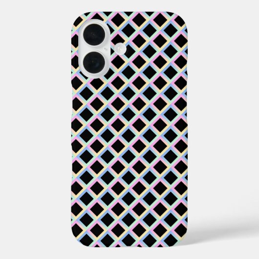 Zwarte symmetrische diamanten met gradiënt Lijsten Case-Mate iPhone Case (Achterkant)