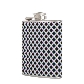 Zwarte symmetrische diamanten met gradiënt Lijsten Heupfles (Links)