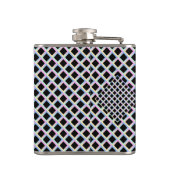 Zwarte symmetrische diamanten met gradiënt Lijsten Heupfles (Achterkant)