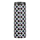 Zwarte symmetrische diamanten met gradiënt Lijsten Thermosbeker (Achterkant)
