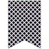 Zwarte symmetrische diamanten met gradiënt Lijsten Vlaggetjes (Tweede vlag)