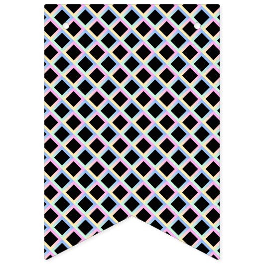 Zwarte symmetrische diamanten met gradiënt Lijsten Vlaggetjes (Tweede vlag)