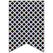 Zwarte symmetrische diamanten met gradiënt Lijsten Vlaggetjes (Eerste vlag)